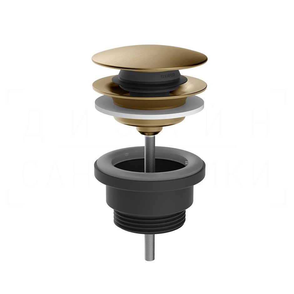 Gessi Донный клапан универсальный “Stop&Go”, цвет: warm bronze brushed PVD 01421#726