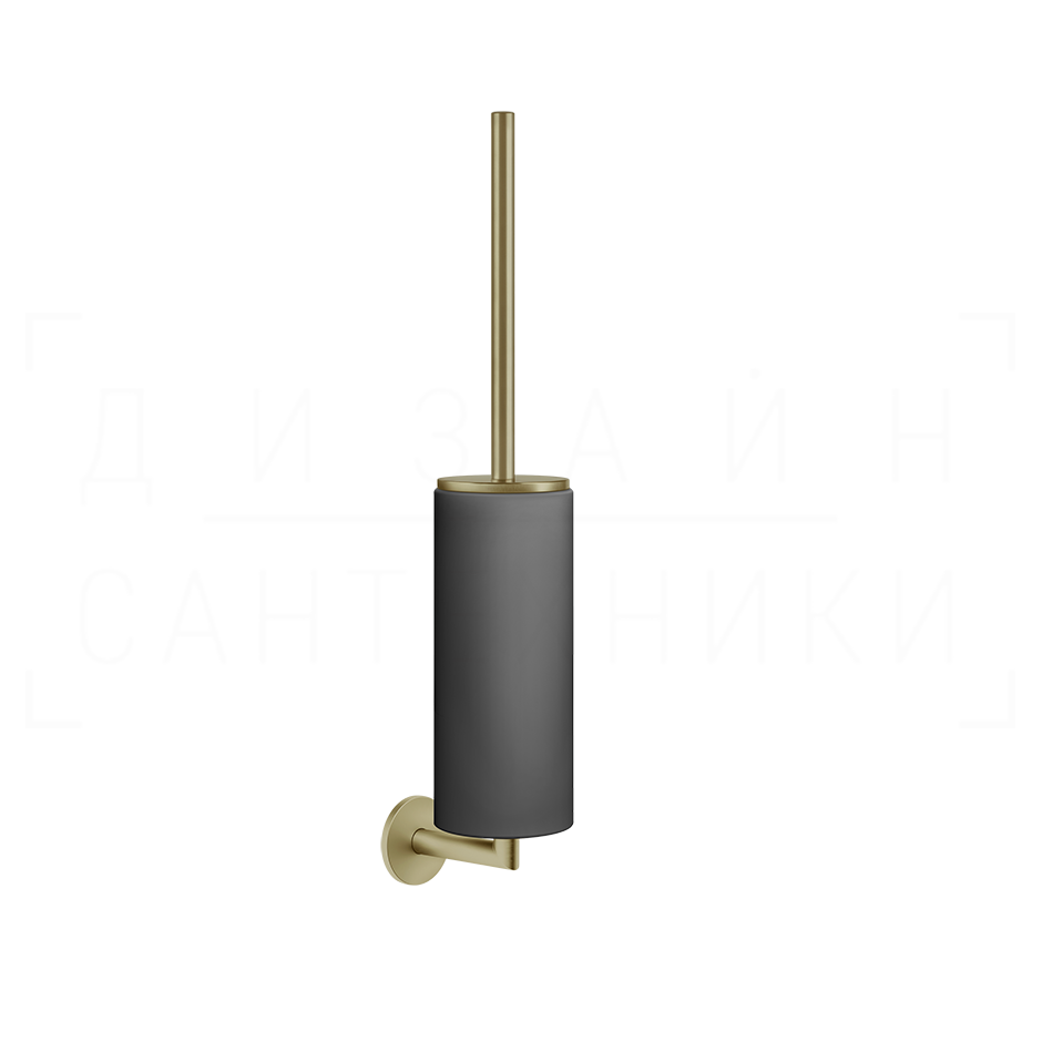 Gessi Ventaglio Ершик для унитаза подвесной, колба Neolite, цвет: black/brushed brass PVD 63620#727