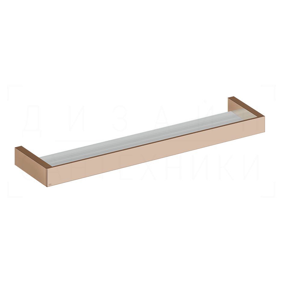 Gessi Inverso/Rettangolo Полка металлическая 61,5 см, подвесная, цвет: copper PVD 20945#030