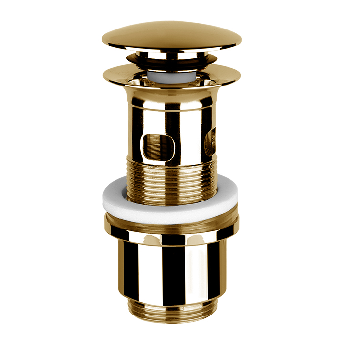 Gessi Донный клапан Stop&Go для раковины с переливом, цвет: Gold PVD 01422#246
