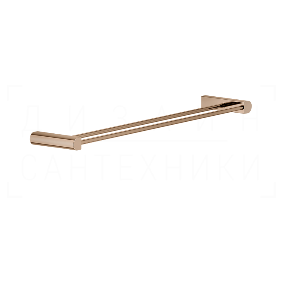 Gessi Rilievo Полотенцедержатель двойной 62,8 см, подвесной, цвет: copper PVD 59405#030