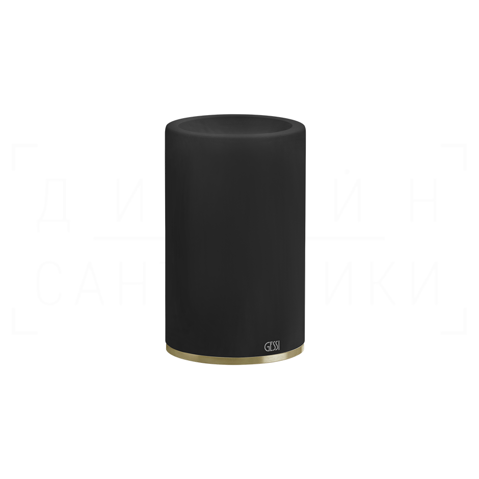 Gessi 316 Стакан настольный, керамический Neolite, цвет: black/brushed brass PVD 54732#727