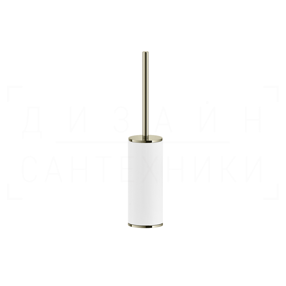 Gessi Inciso Ершик для унитаза напольный, с кермической колбой Neolite, цвет: white/nickel PVD 58543#720