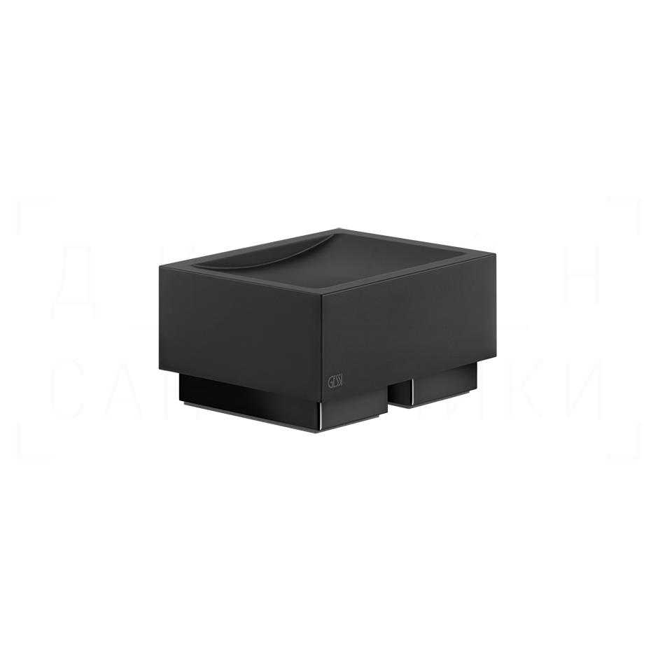 Gessi Inverso/Rettangolo Мыльница с чашей Neolite, настольная, цвет: black/black metal PVD 20826#706