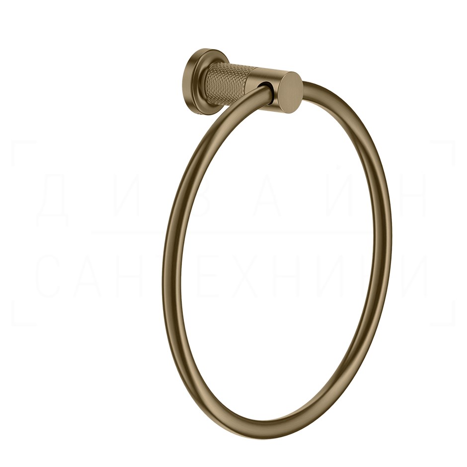 Gessi Inciso Полотенцедержатель кольцевой d22,2 см, подвесной, цвет: deep bronze brushed PVD 58509#791