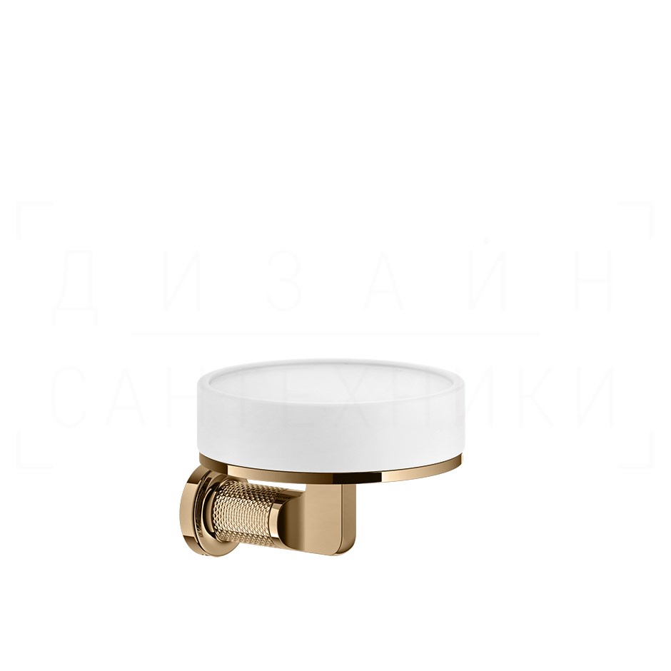Gessi Inciso Мыльница с керамической чашей Neolite, подвесная, цвет: white/warm bronze PVD 58501#735