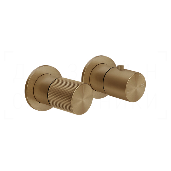 Gessi Habito Термостат для душа встраив., на 2 потреб., внешняя часть, цвет: deep bronze brushed PVD 70534#791