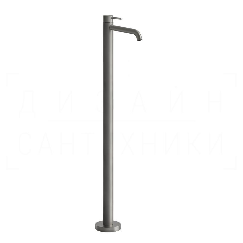 Gessi 316 Flessa Смеситель для раковины напольный, без д/к, излив 15,6 см, цвет: steel brushed 54097#239