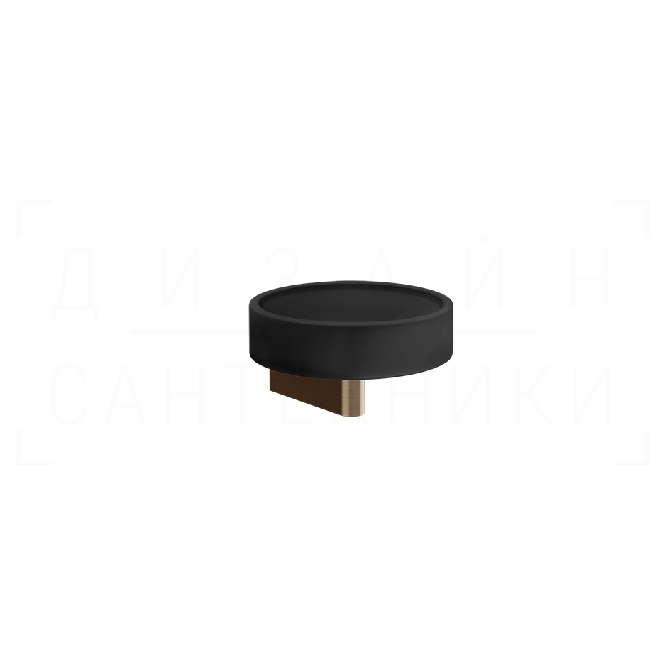 Gessi Origini Мыльница с чашей Neolite, подвесная, цвет: black/coffee bronze brushed PVD 66402#761