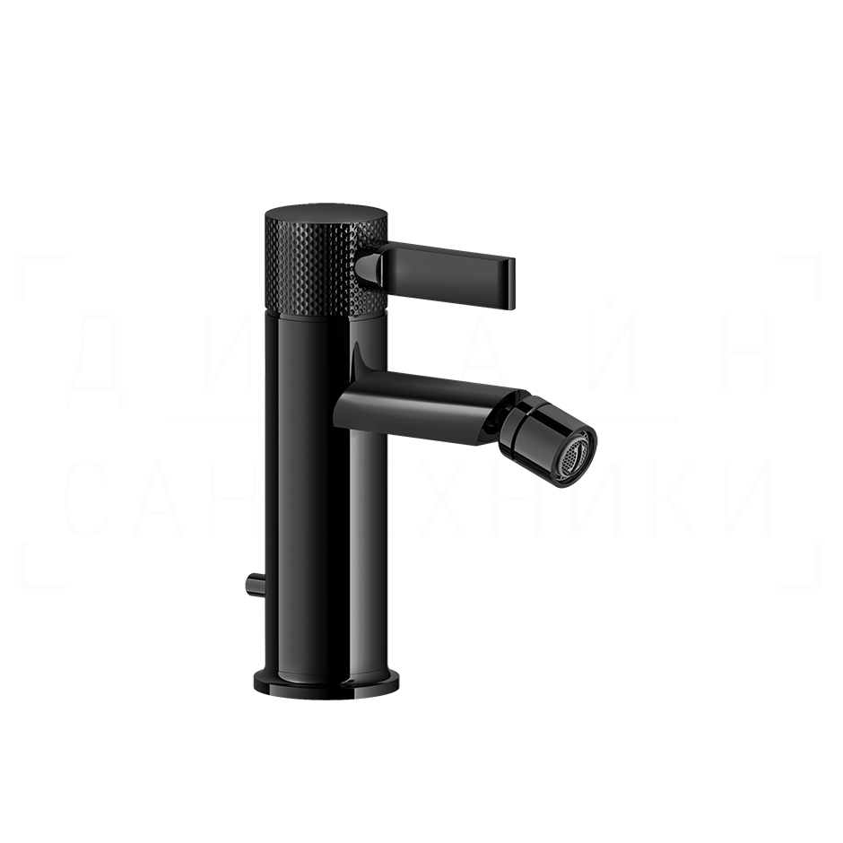 Gessi Inciso Смеситель для биде с донным клапаном, излив 10,8 см, цвет: black metal PVD 58007#706