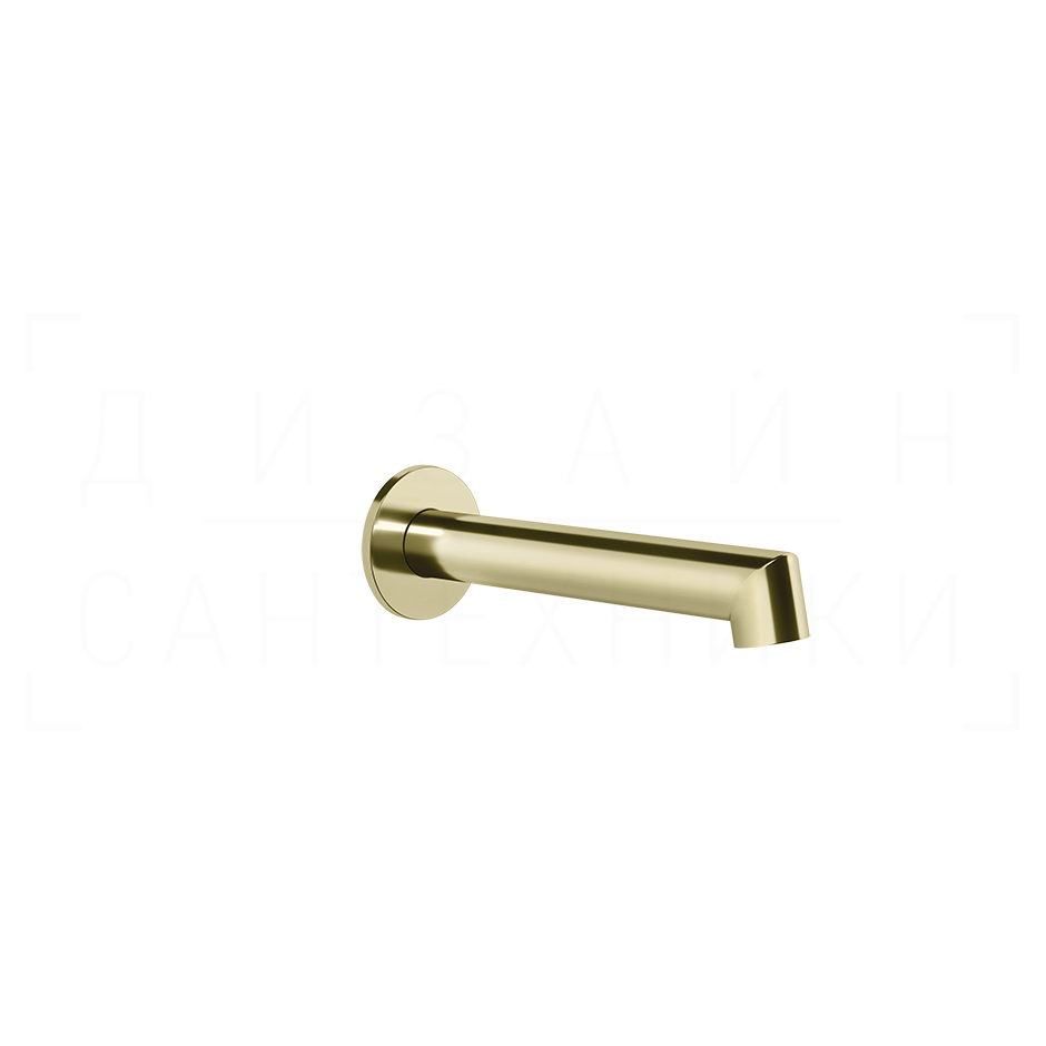 Gessi Ingranaggio Излив настенный для ванны 19,2 см, фиксированный, цвет: brass PVD 63603#710