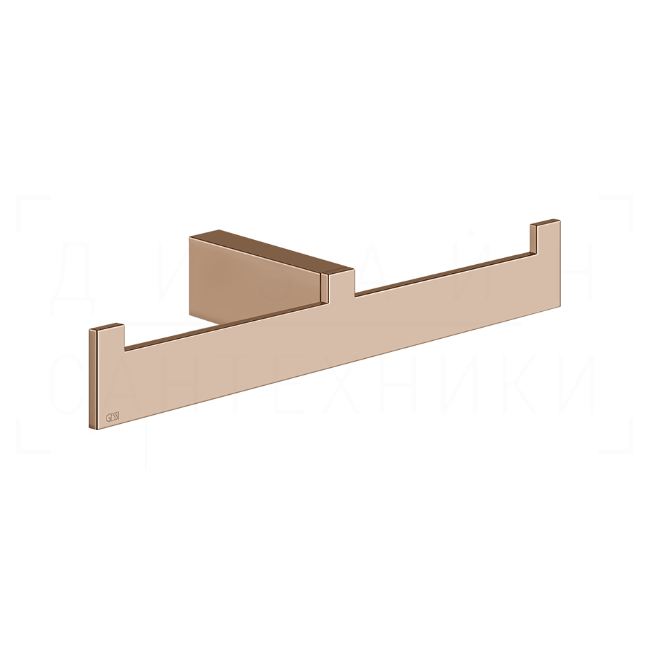 Gessi Inverso/Rettangolo Полотенцедержатель двойной 26,5 см, подвесной, цвет: copper PVD 20915#030