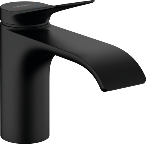 Hansgrohe Vivenis Смеситель для раковины однорычажный, без донного клапана, цвет: матовый черный 75012670
