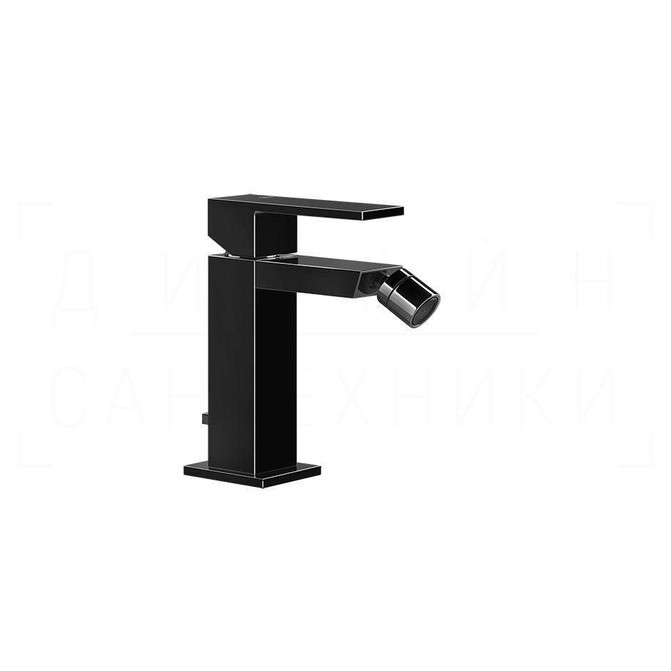 Gessi Rettangolo Смеситель для биде с донным клапаном, излив 11,8 см, цвет: black metal PVD 20007#706