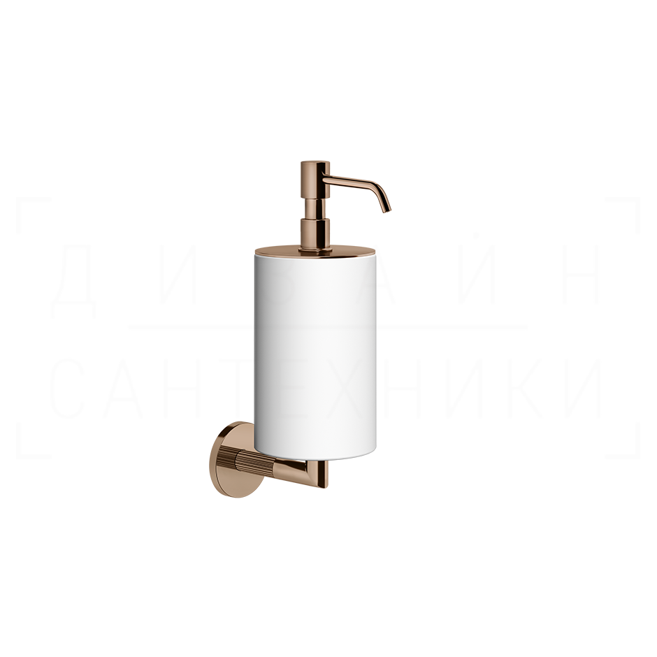 Gessi Ingranaggio Дозатор для жидкого мыла подвесной, колба Neolite, цвет: white/copper PVD 63813#030