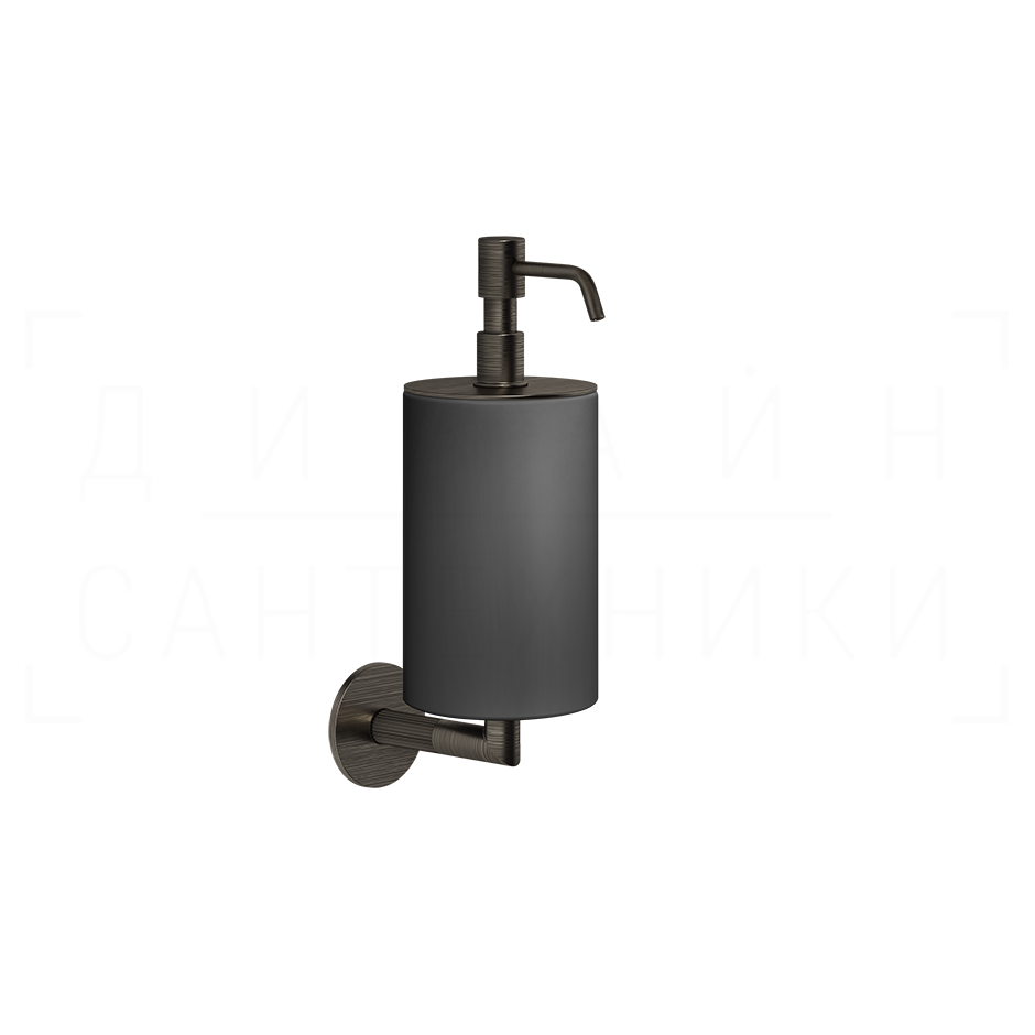 Gessi Ingranaggio Дозатор для жидкого мыла подвесной, колба Neolite, цвет: black/aged bronze 63814#187