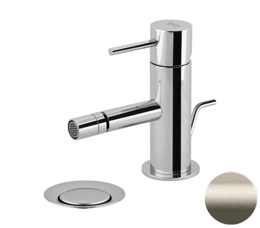 Remer X Style Смеситель для биде, с донным клапаном, цвет: visual inox X20XV