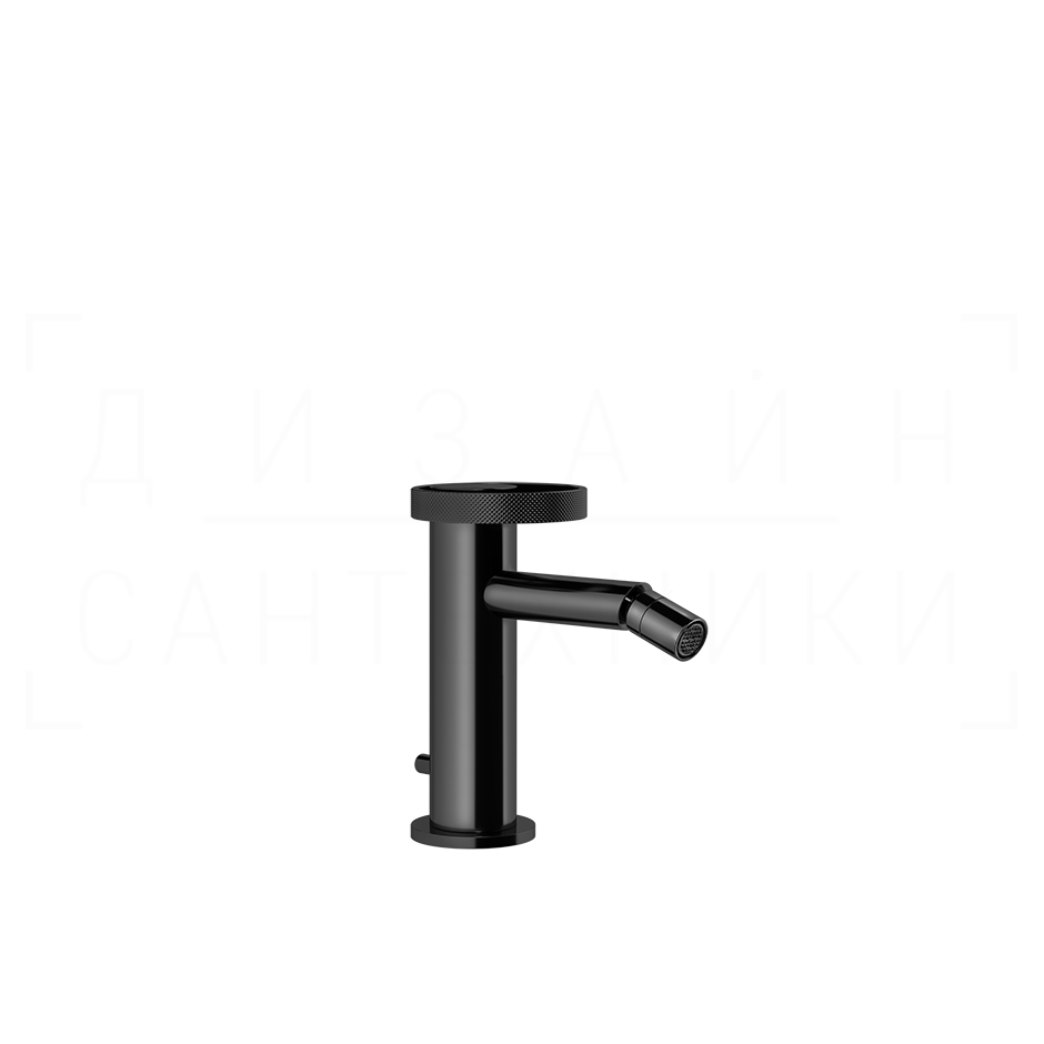 Gessi Anello Смеситель для биде с донным клапаном, излив 11,3 см, цвет: black metal PVD 63307#706
