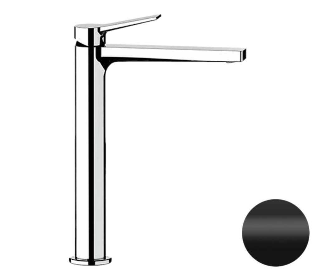 Remer Slash & Dot Смеситель для раковины, без д/к, высота излива 26,5 см, цвет: nero opaco SL11LNO