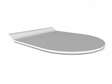GSI Spares Крышка-сиденье тонкое для унитаза с микролифтом, крепление хром, цвет: белый матовый MS86CSN09