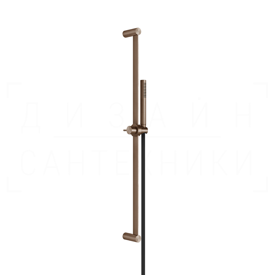 Gessi 316 Душевой гарнитур: ручной душ, штанга, держатель, шланг 150 см, цвет: copper brushed PVD 54044#708