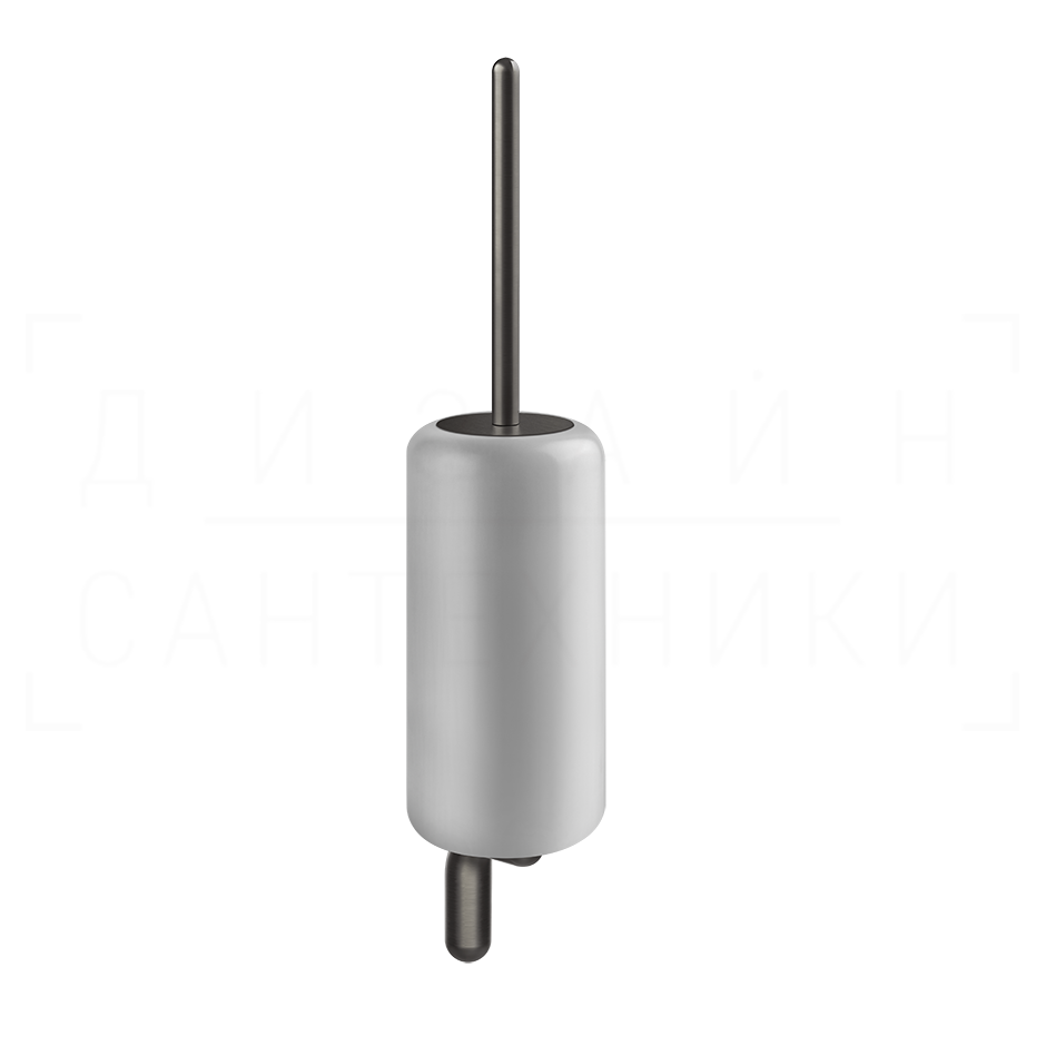 Gessi Goccia Ершик для унитаза подвесной, колба Gres, цвет: white/black metal brushed PVD 38019#707