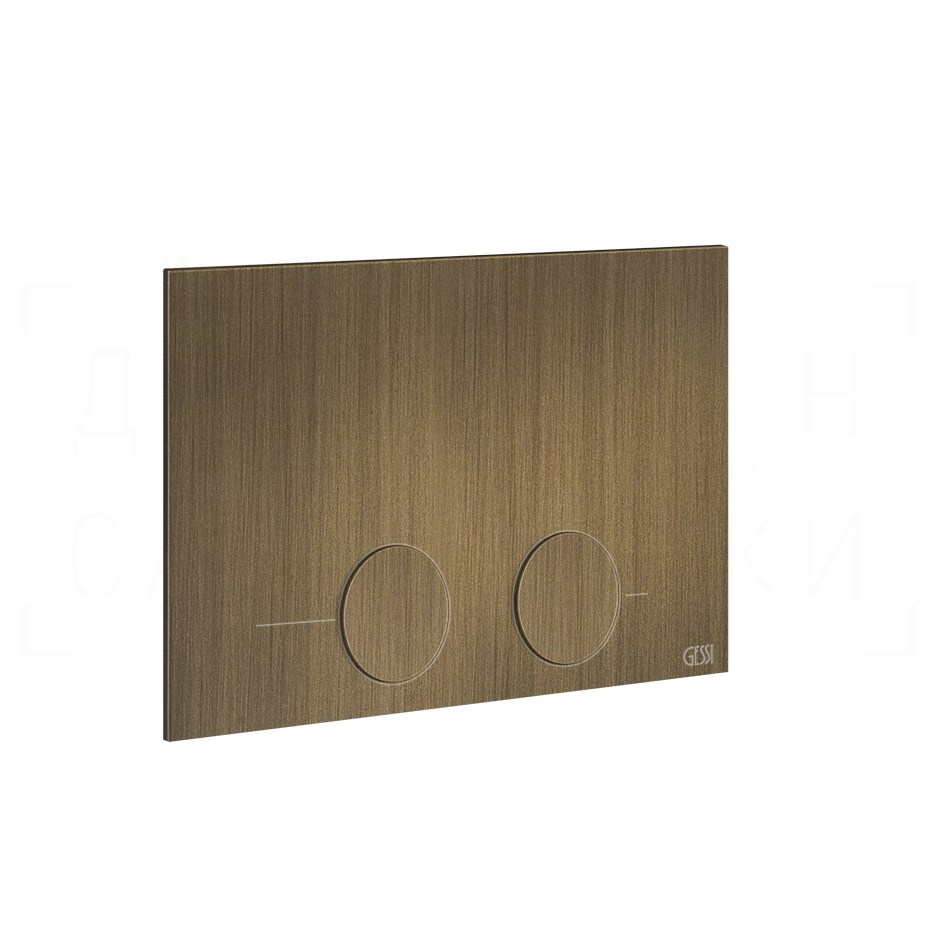 Gessi Total Look Кнопка смыва для инсталляции Tece, 2 режима, латунь, цвет: antique brass 54617#713