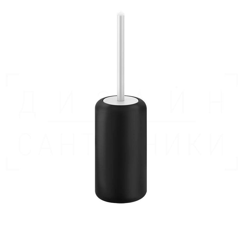 Gessi Goccia Ершик для унитаза напольный, с кермической колбой Gres, цвет: black/matte white 38044#279