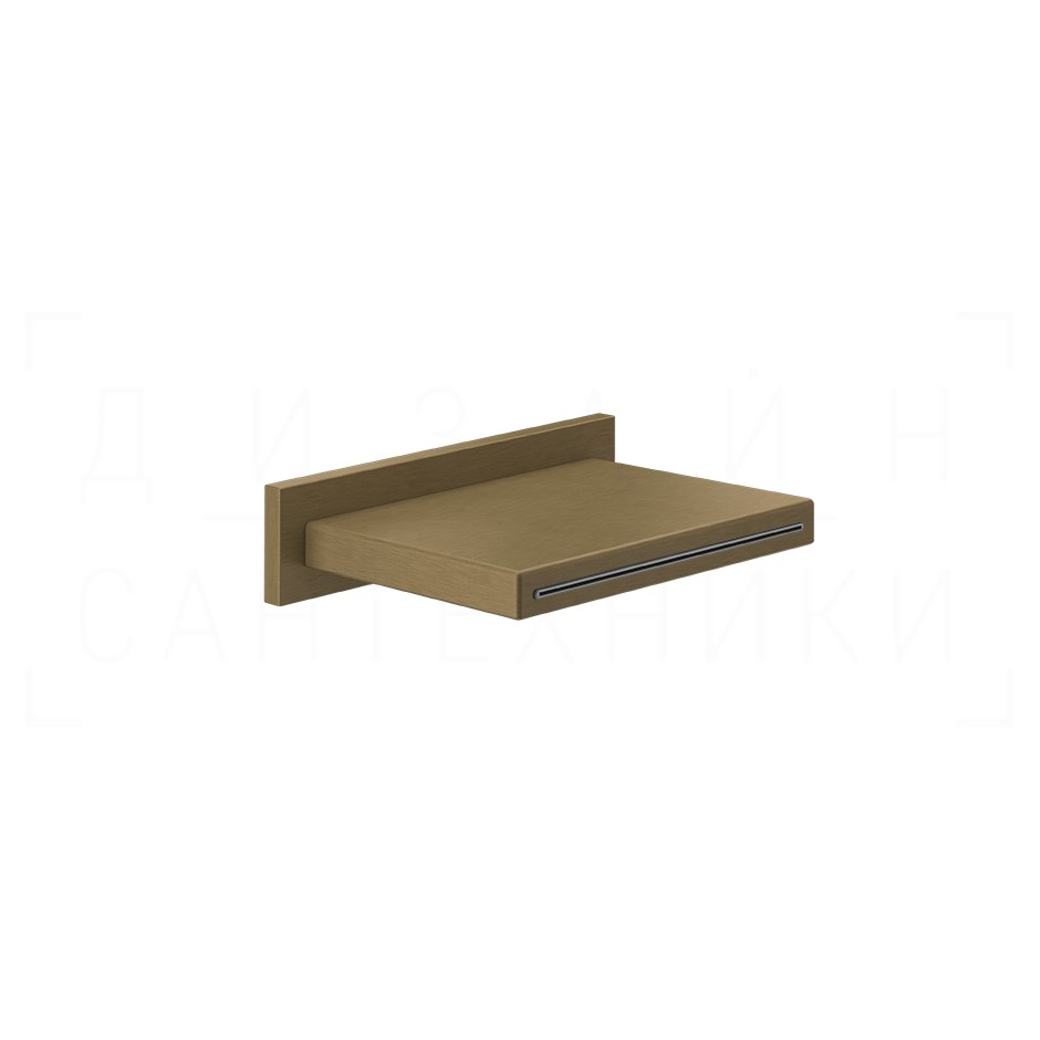 Gessi Cascata Излив настенный 15,2 см, каскадный, цвет: antique brass 20293#713