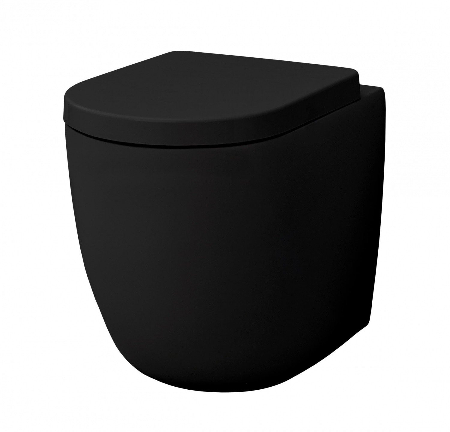 ArtCeram File 2.0 Унитаз приставной безободковый 37x52 см, цвет: glossy black FLV005 03 00