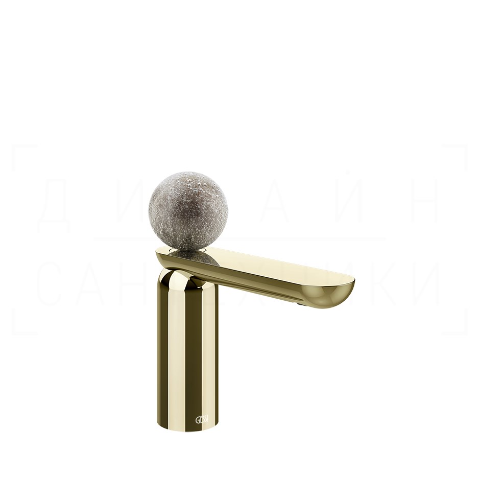Gessi Perle Смеситель для раковины, без донного клапана, излив 13,2 см, цвет: brass PVD 74602#710