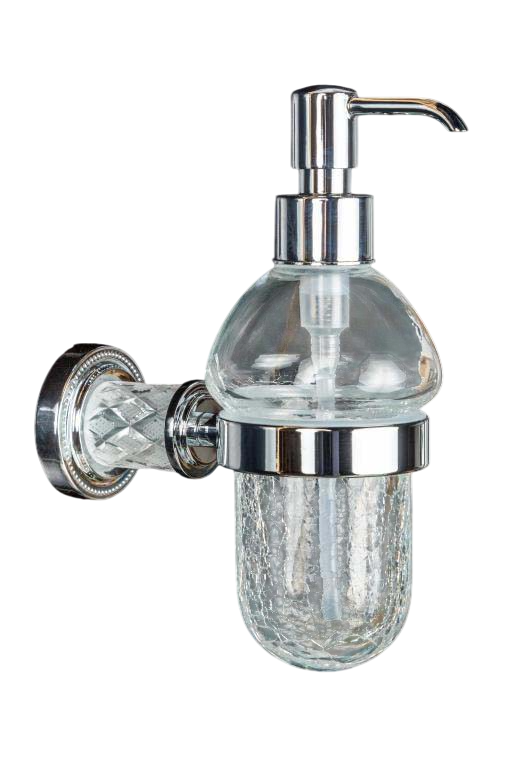 Boheme Murano Cristal Дозатор для жидкого мыла, подвесной, стеклянная колба, цвет: chrome 10912-CRST-CH