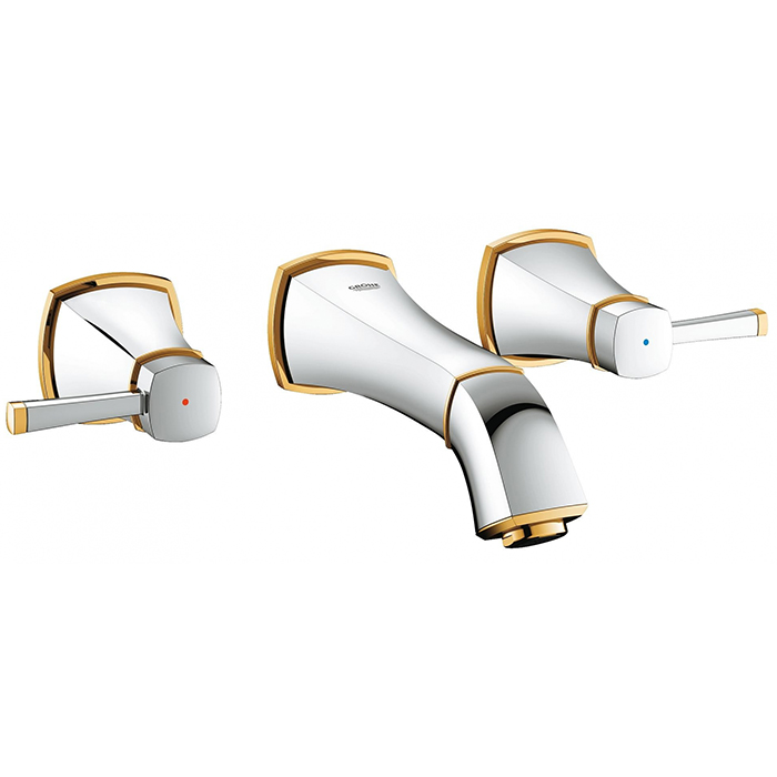 Grohe Grandera Смеситель для раковины встраиваемый, длина излива 17,7 см, цвет: хром/золото 20414IG0