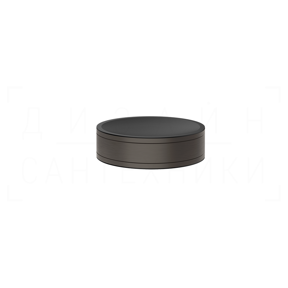 Gessi Pelle Мыльница с керамической чашей, настольный, цвет: black metal brushed PVD 78525#707