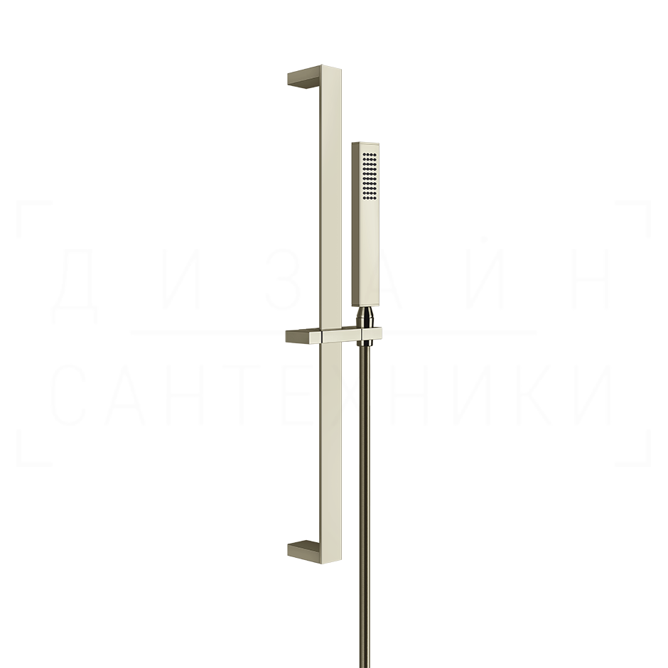 Gessi Rettangolo Душевой гарнитур: ручной душ, штанга, держатель, шланг 150 см, цвет: nickel PVD 20145#720