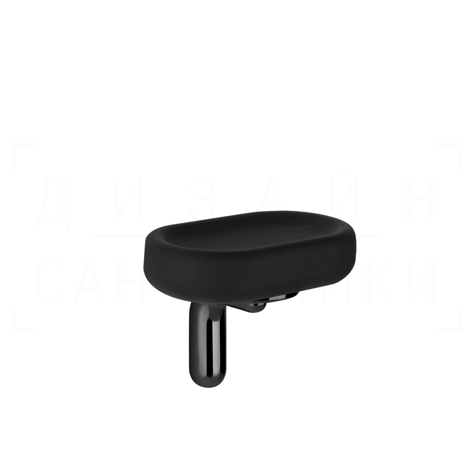 Gessi Goccia Мыльница с керамической чашей Gres, подвесная, цвет: black/black metal PVD 38002#706