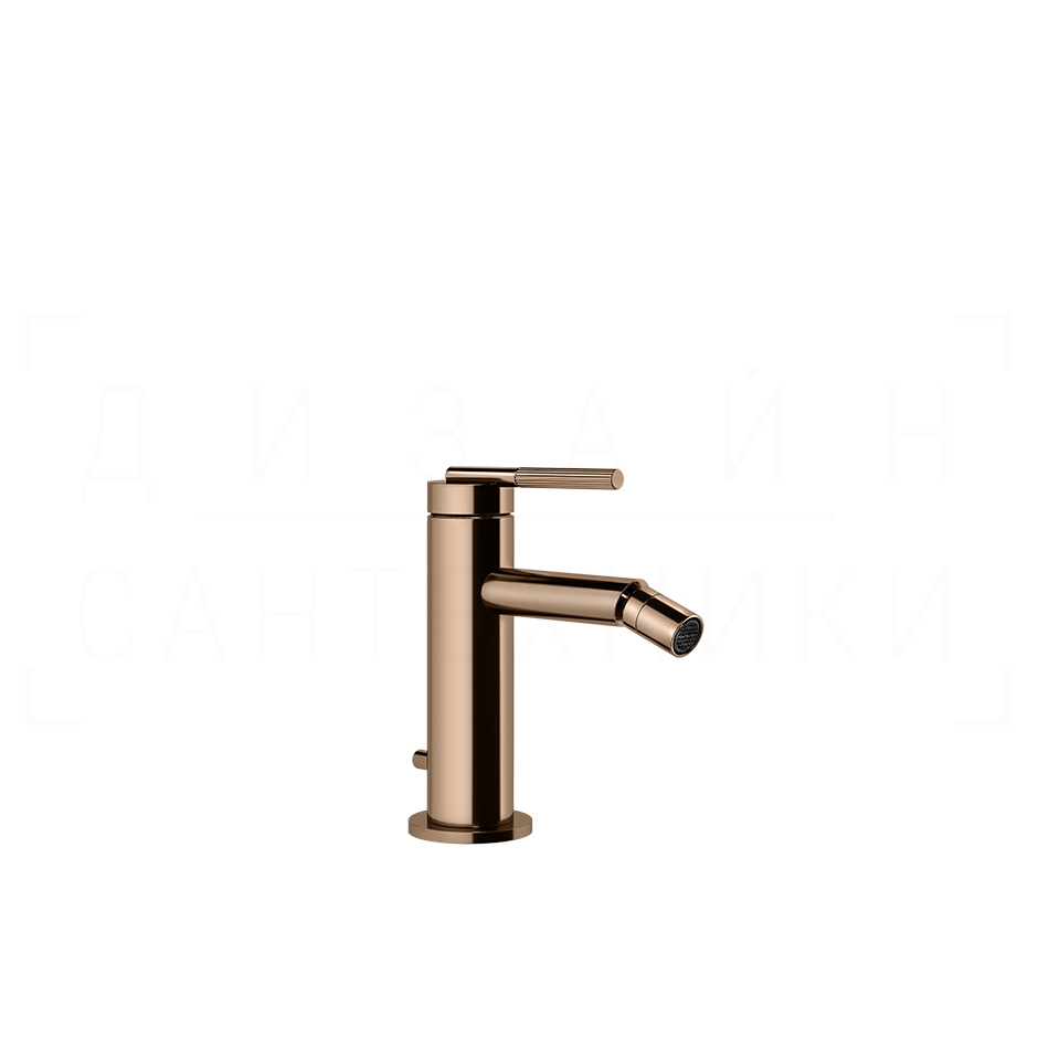 Gessi Ingranaggio Смеситель для биде с донным клапаном, излив 11,3 см, цвет: copper PVD 63507#030