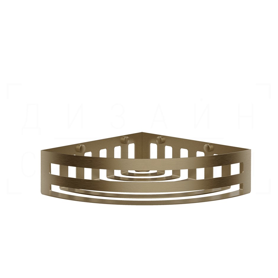 Gessi Rilievo Полка металлическая угловая 28 см, подвесная, цвет: deep bronze brushed PVD 59561#791