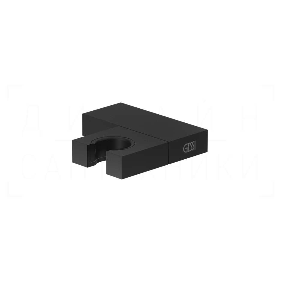 Gessi Rettangolo Держатель для ручного душа поворотный, цвет: matte black 20160#299