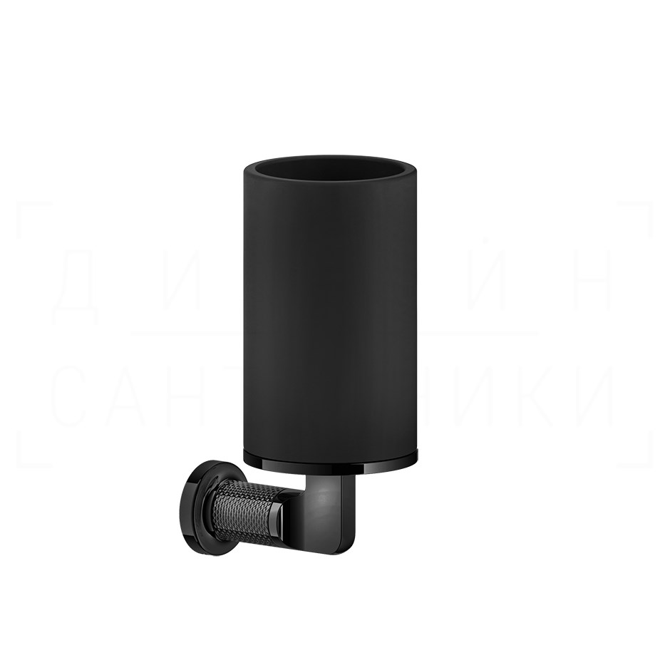 Gessi Inciso Стакан подвесной, керамический Neolite, цвет: black/black metal PVD 58508#706