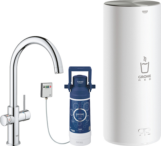 Grohe Red II Duo Смеситель для кухни, с водонагревателем, цвет: хром 30079001