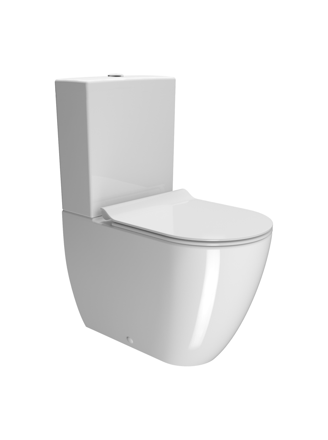 GSI Pura Чаша унитаза моноблок безободковый, смыв swirlflush, цвет: белый глянцевый 880611