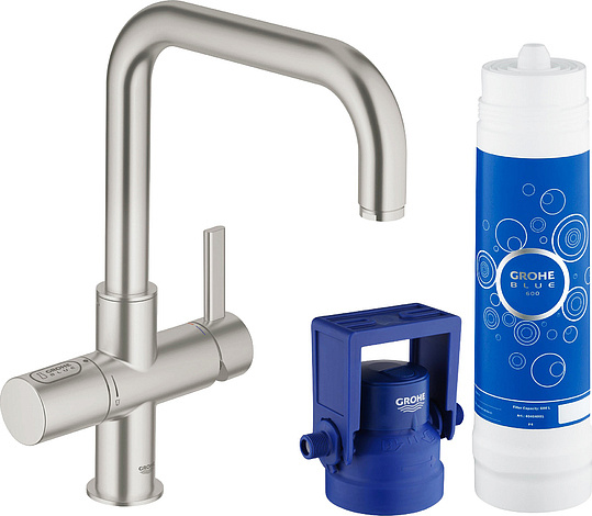 Grohe Blue Pure Смеситель для кухни, с фильтром, цвет: суперсталь 31299DC1