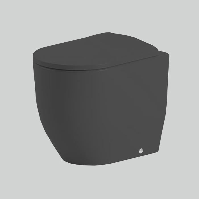 ArtCeram Monet Унитаз приставной безободковый 36x52 см, цвет: matt black MNV002 17 00