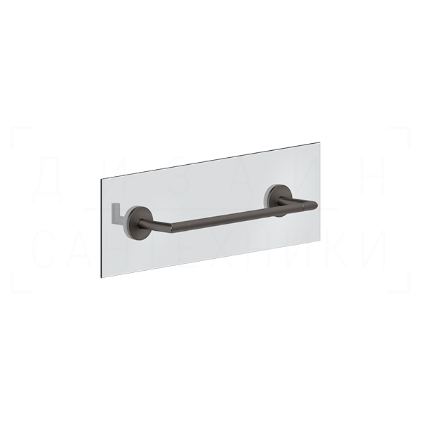Gessi Ventaglio Полотенцедержатель для крепления на стекло 30 см, цвет: black metal brushed PVD 63724#707