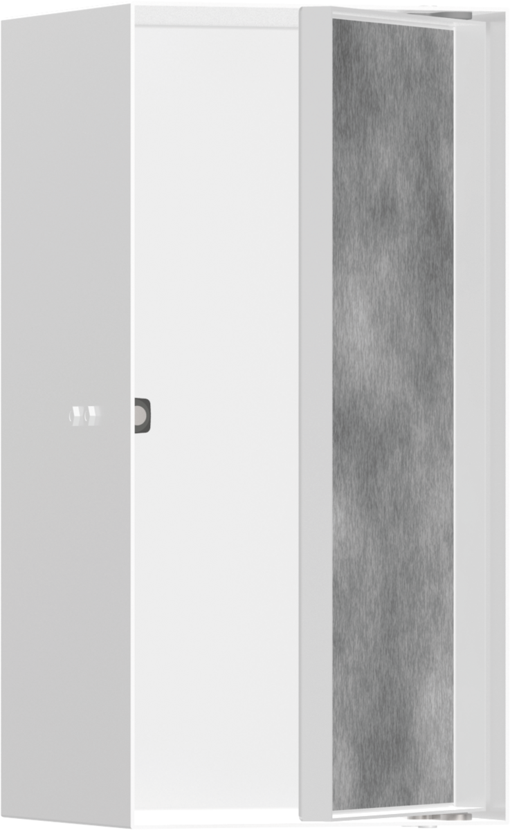Hansgrohe XtraStoris Rock Полка в нишу встраиваемая 30х14х30h см, с дверью, цвет: матовый белый 56088700