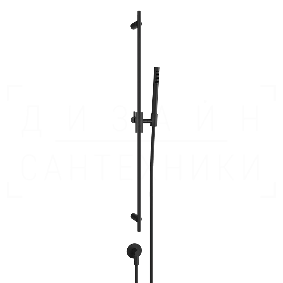 Gessi Anello Душевой гарнитур: ручной душ, штанга, держатель, шланг 150 см, цвет: matte black 63482#299