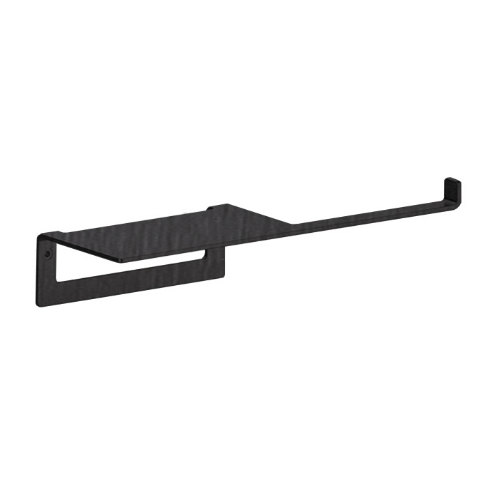 Almar Accessories Держатель туалетной бумаги с полкой, цвет: brushed absolute black E317000.AB