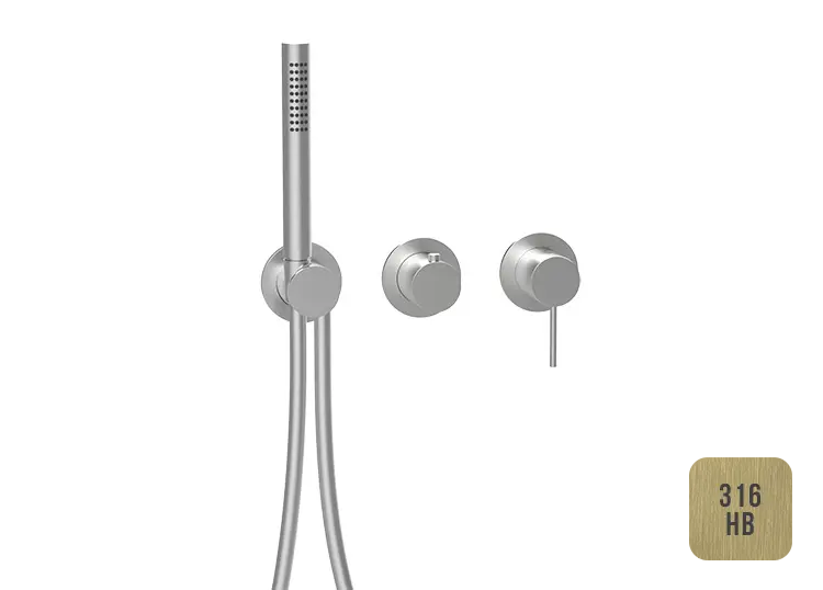 Almar Modular Round Смеситель для душа, внешняя часть на 2-3 потребителя, цвет: brushed high brass E180142.HB316