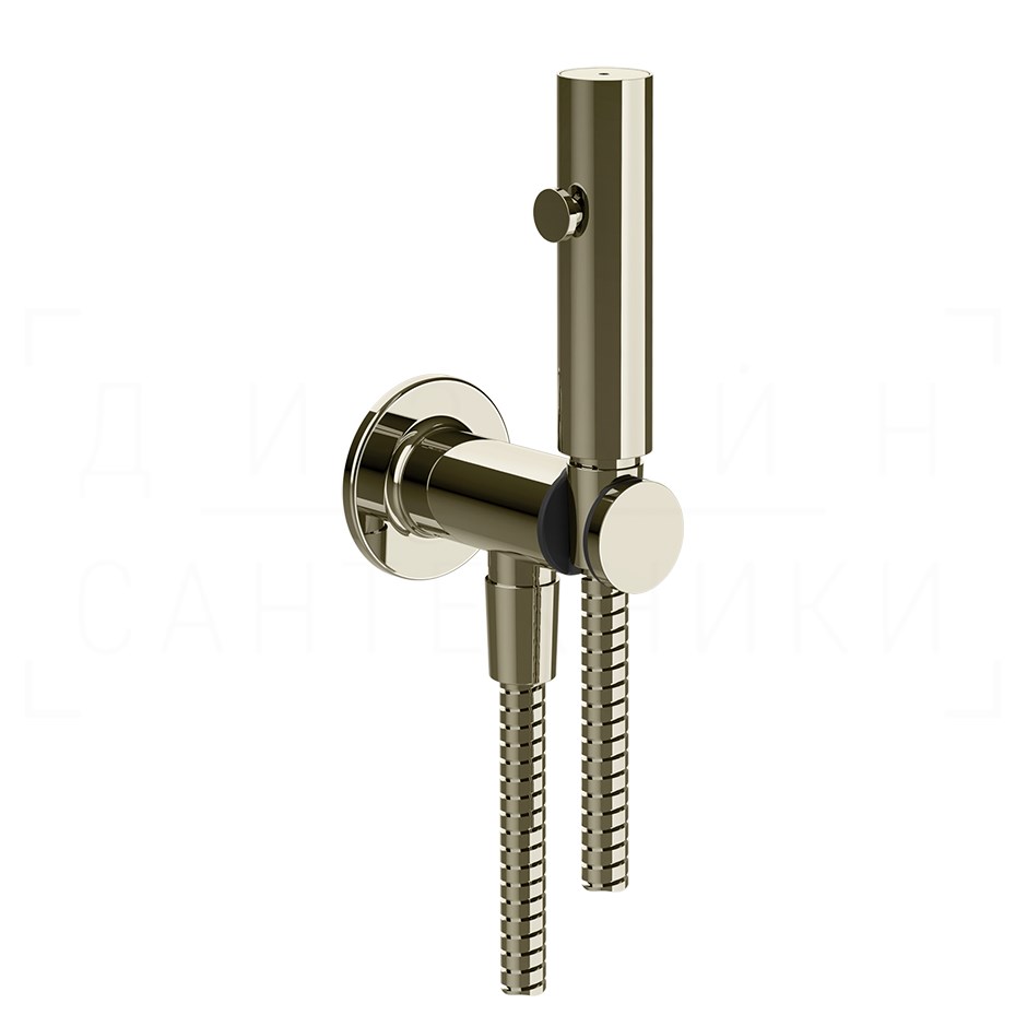 Gessi Inciso Гигиенический душ без смесителя, с запорным клапаном, шланг 125 см, цвет: nickel PVD 58153#720